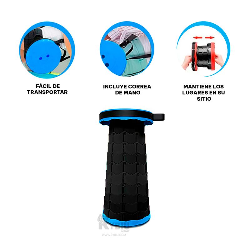 GENERICO - Asiento para Excursiones y Viajes Azul Y+Gift Stickers