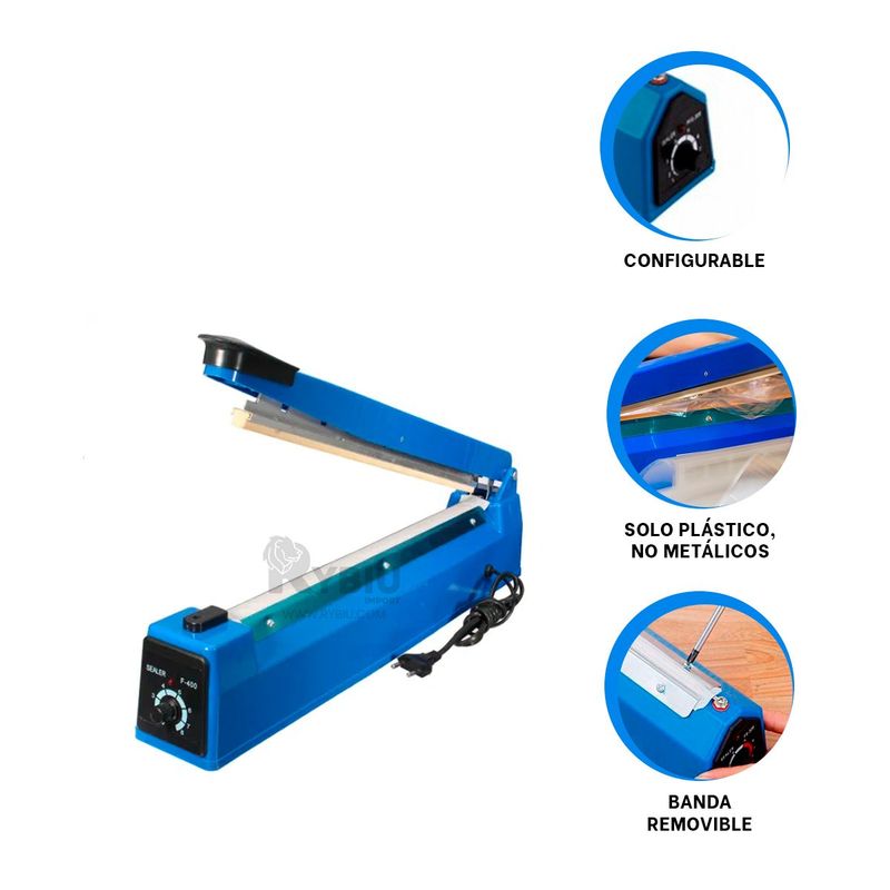 GENERICO - Empacador de Metal de Plasticos 400mm Azul Y+Regalo Agendita