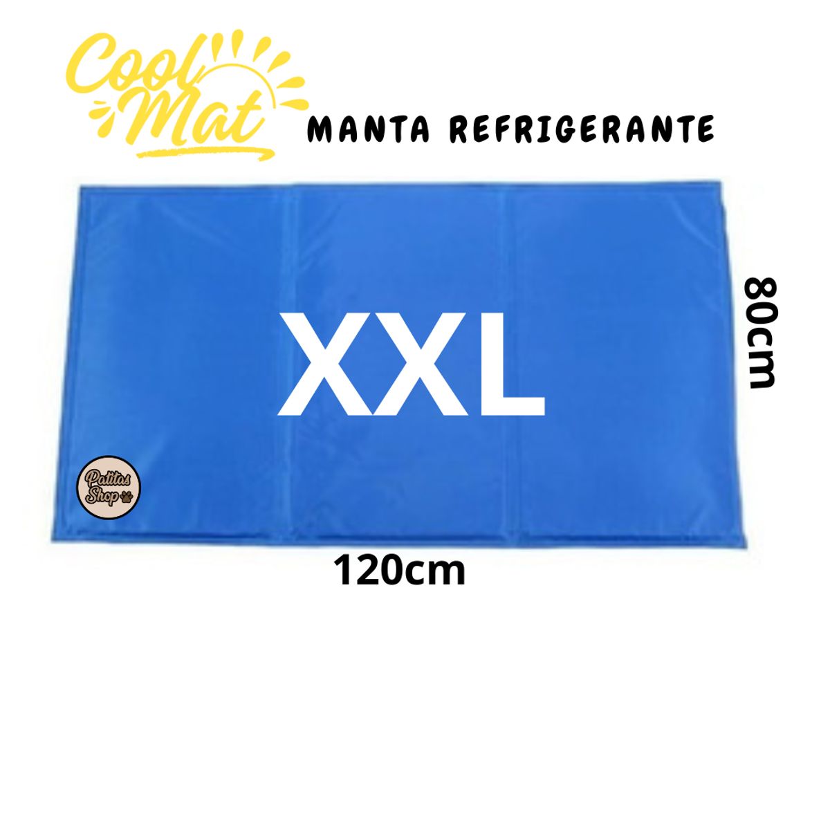 GENERICO - Manta Refrigerante para Mascotas TALLA XXL Diseño Hojitas