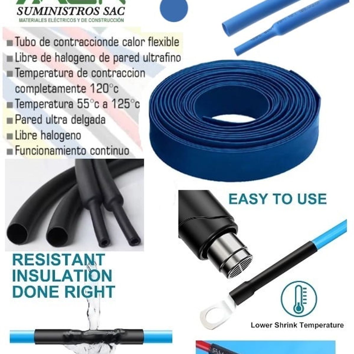 GENERICO - TUBO TERMORETRACTIL O TERMOCONTRAIBLE PARA CABLE DE 20AWG  PRECIOXMETR