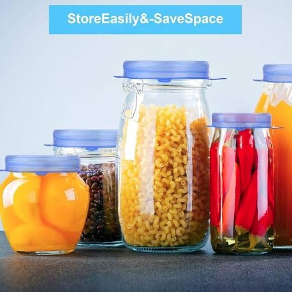 GENERICO - Tapas Elásticas para Alimento de 6 Piezas