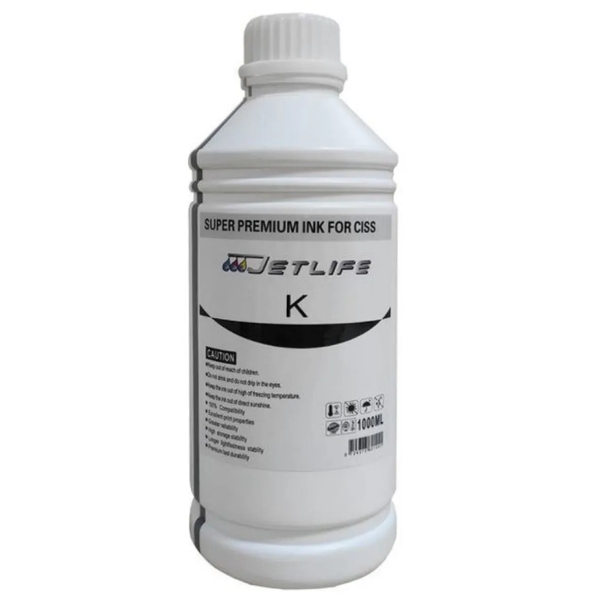 JETLIFE - Tinta Super Premium Ink For Ciss 1Lt Color Negro
