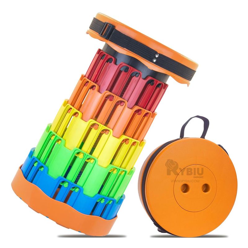 RYBIU IMPORT - Silla Plegables 2 Seguros Portatiles Tapa Naranja