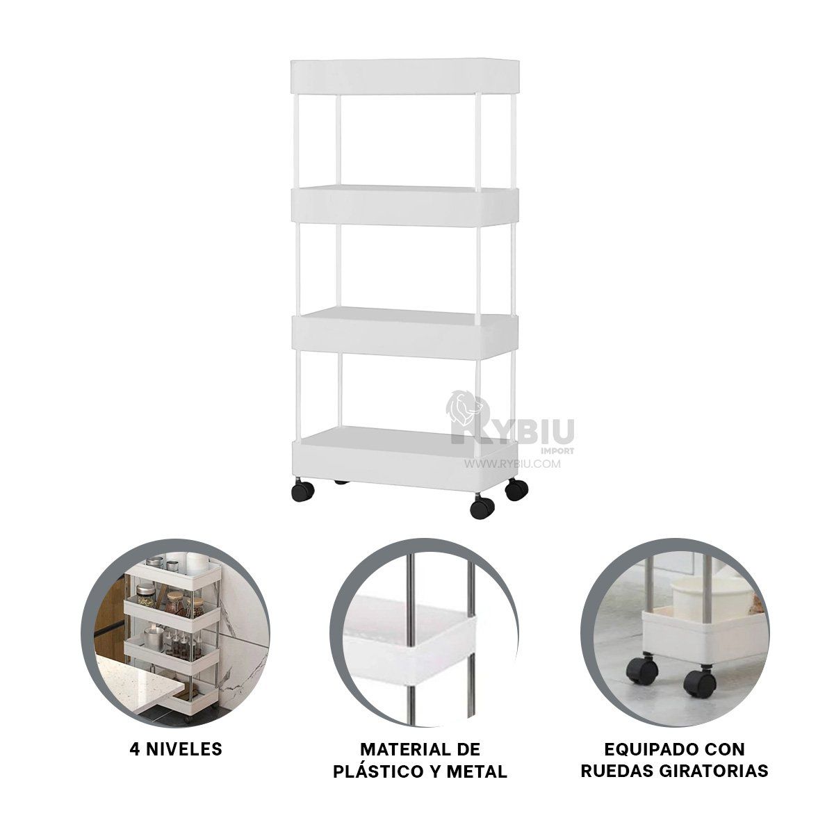 GENERICO - Estanteria para Damas en Blanco Y+Regalo Ligas para Peinar