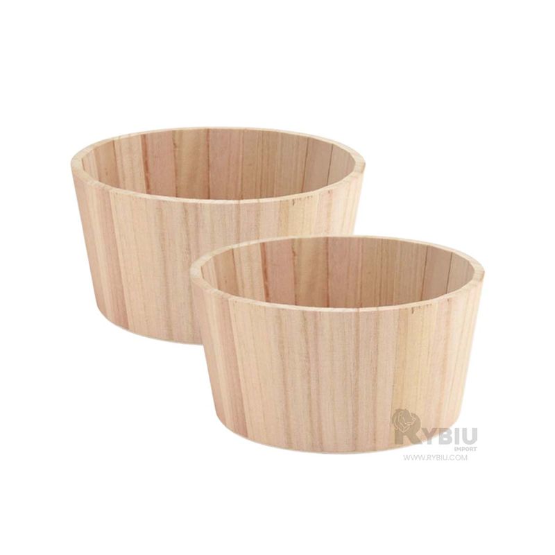 RYBIU IMPORT - Balde de Facil Uso en Tono Madera Y+Regalo Agendita