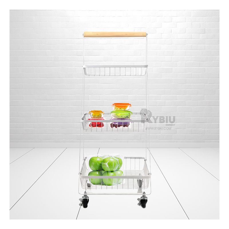 RYBIU IMPORT - Estante con Ruedas en Color Blanco Y+Regalo Agendita