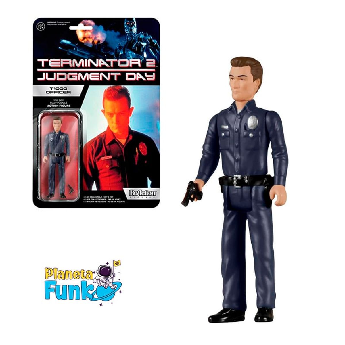 FUNKO - FUNKO REACTION TERMINATOR T-1000 FIGURA 10CM ORIGINAL