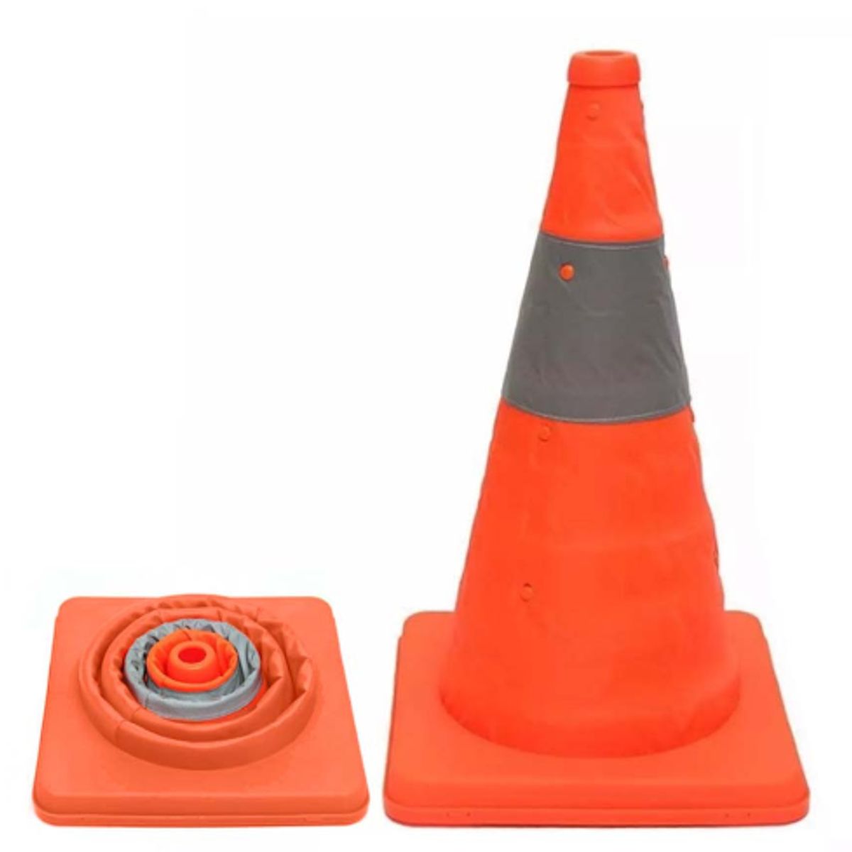 GENERICO - Cono De seguridad Retráctil De 40 Cm de alto Con Cintas