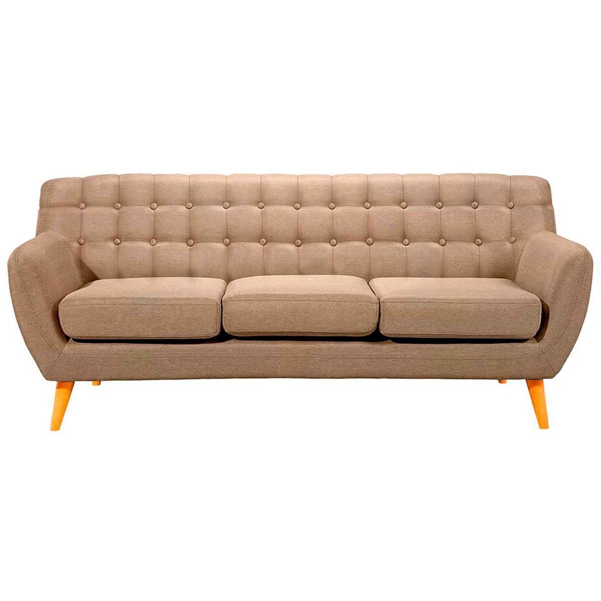 BARAKA HOME - Sofá Vintage Louth 3 cuerpos - Beige claro