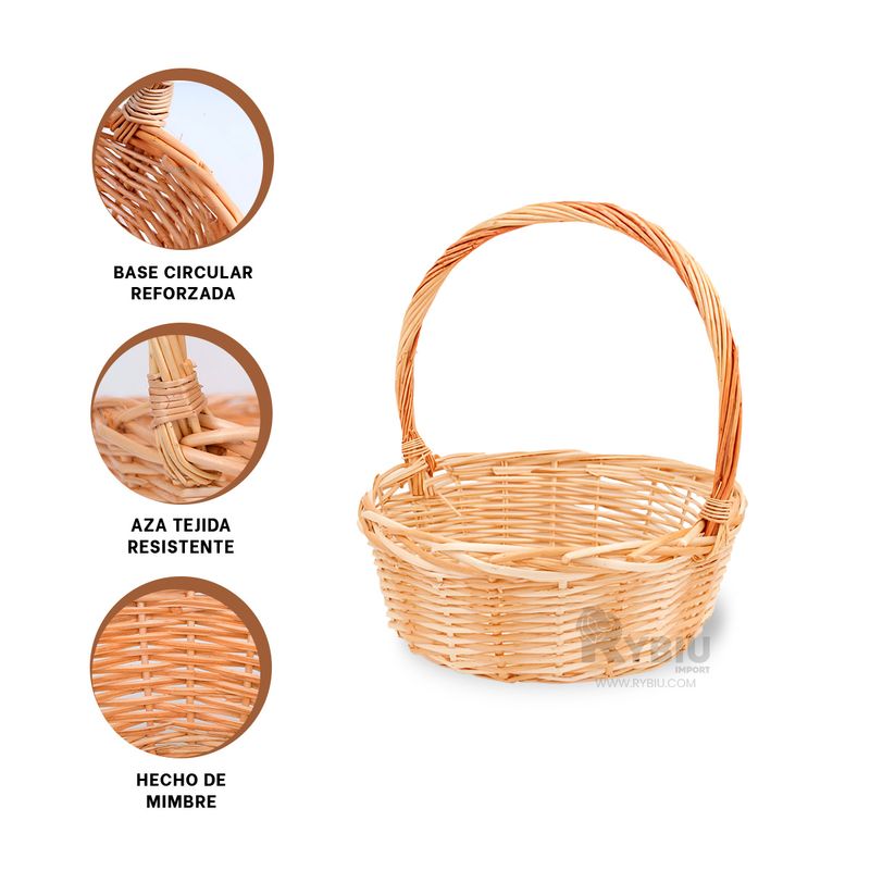 RYBIU IMPORT - Cesta Decorativa para Almacenar Marron Y+Regalo Agendita
