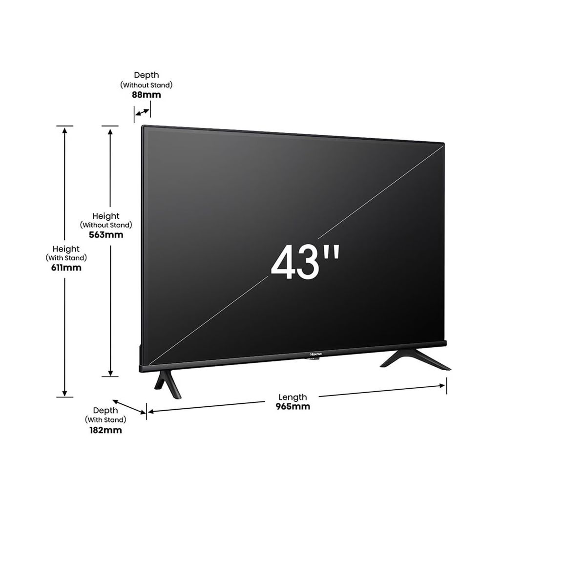 HISENSE - TELEVISOR HISENSE 43 FHD SMART TV 43A4K