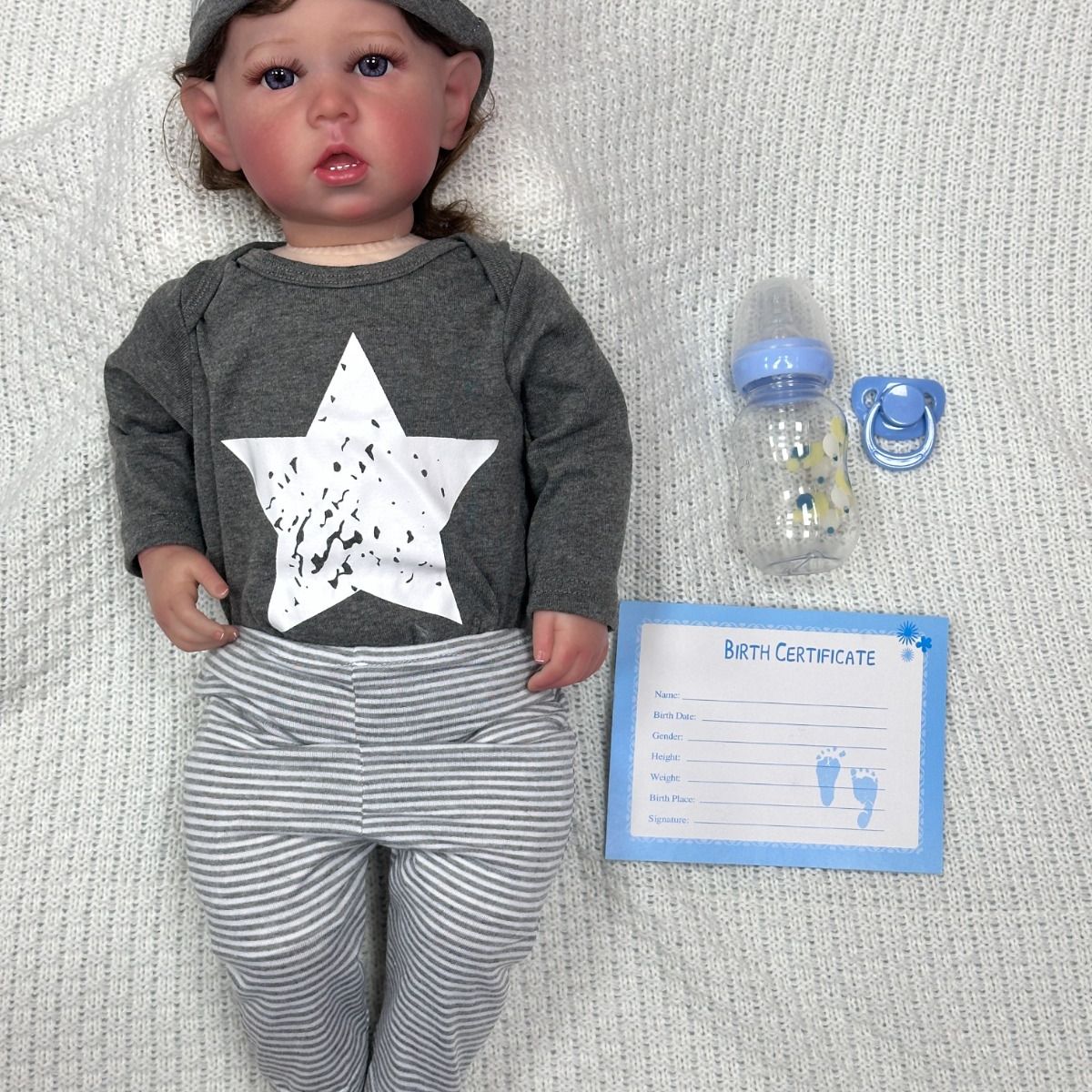 JK - Muñeca Bebe Realista Jose 50 CM