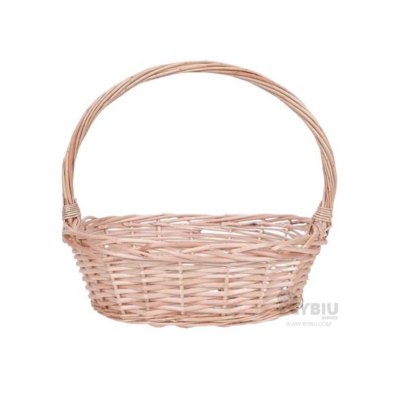 RYBIU IMPORT - Cesta Funcional de Mimbre para Jardin Marron Y+Gift Stickers