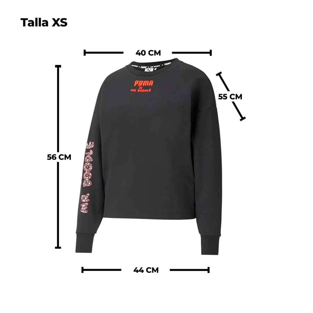 PUMA - Puma Polera Mujer Mr Doodle Black talla XS