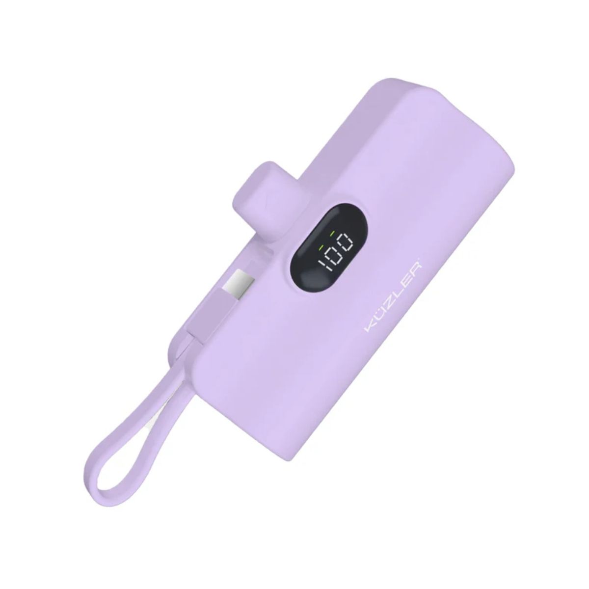 KUZLER - Mini Cargador Power Bank de 5,000 mAh ILSE-101M Morado