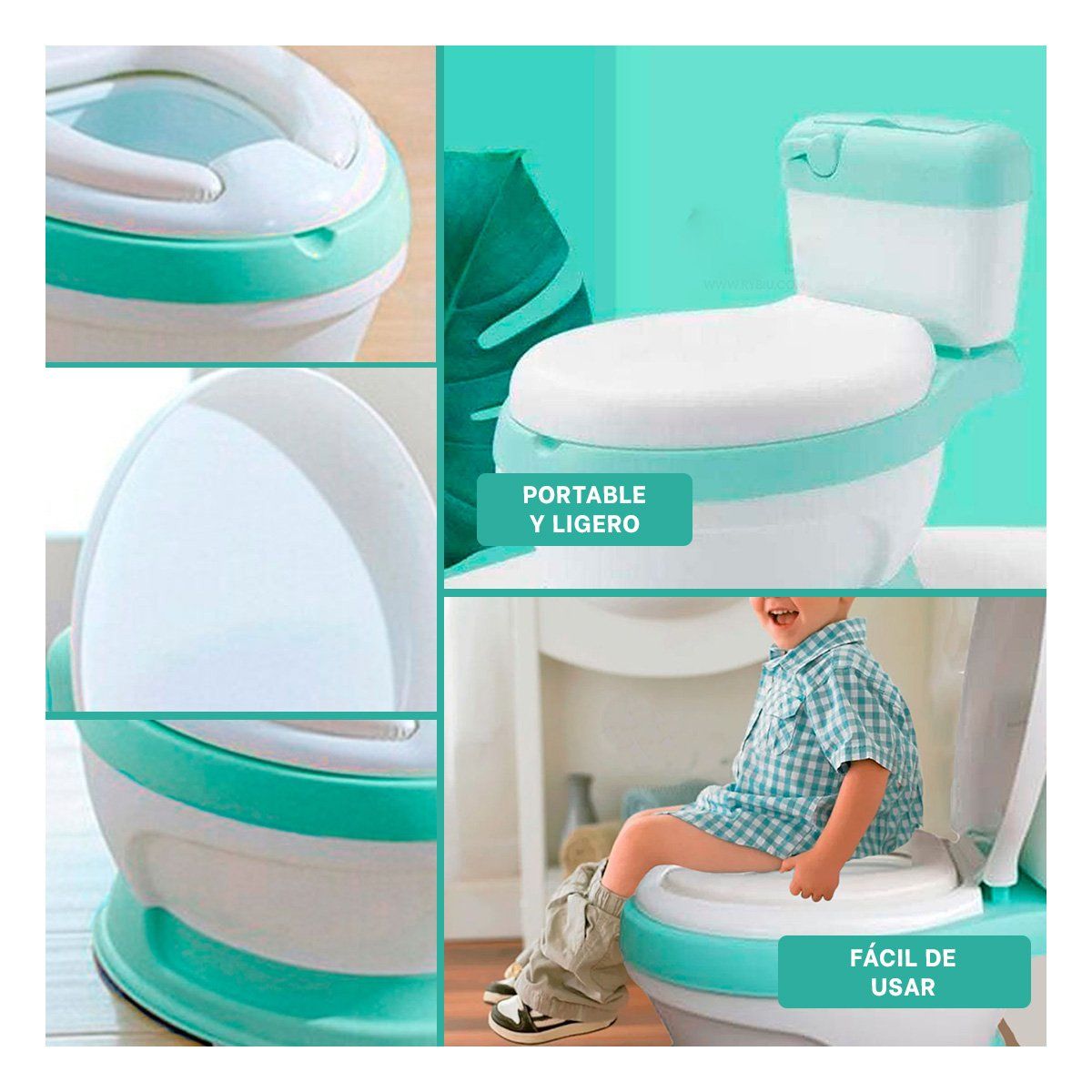 GENERICO - Bacin Portatil en Tono Verde Y+Gift MiniAgenda