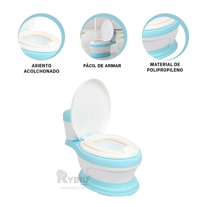 GENERICO - Asiento Duradero en Color Celeste Y+Banderitas Adhesivas