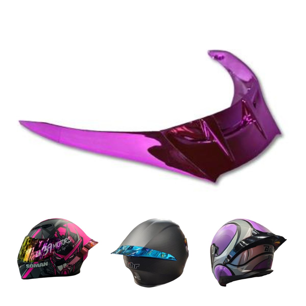 GENERICO - Repuesto Aleron Para Casco Rosa Bihr Y Soman