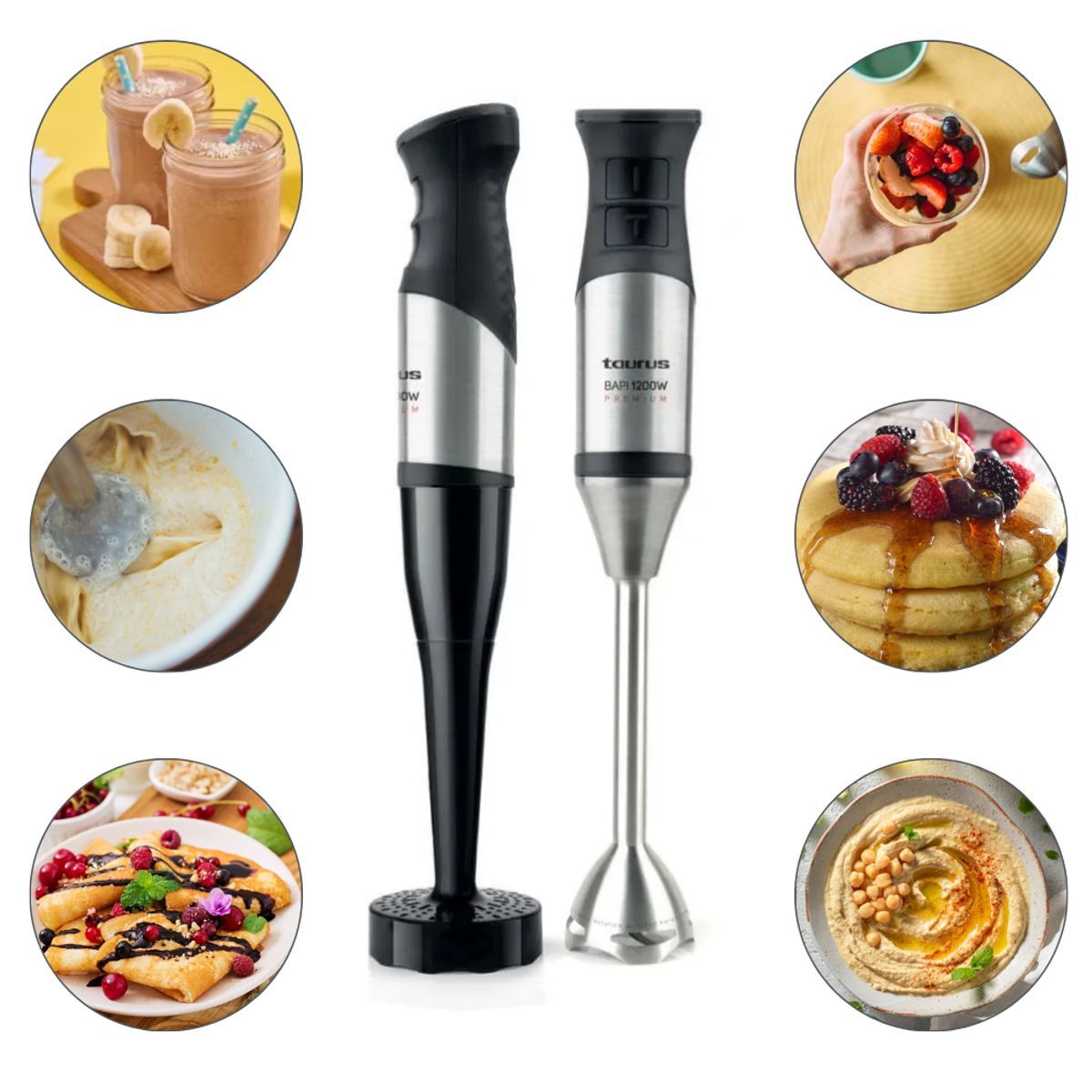 TAURUS - Batidora de Inmersion Taurus Bapi 1200 Premium Complete