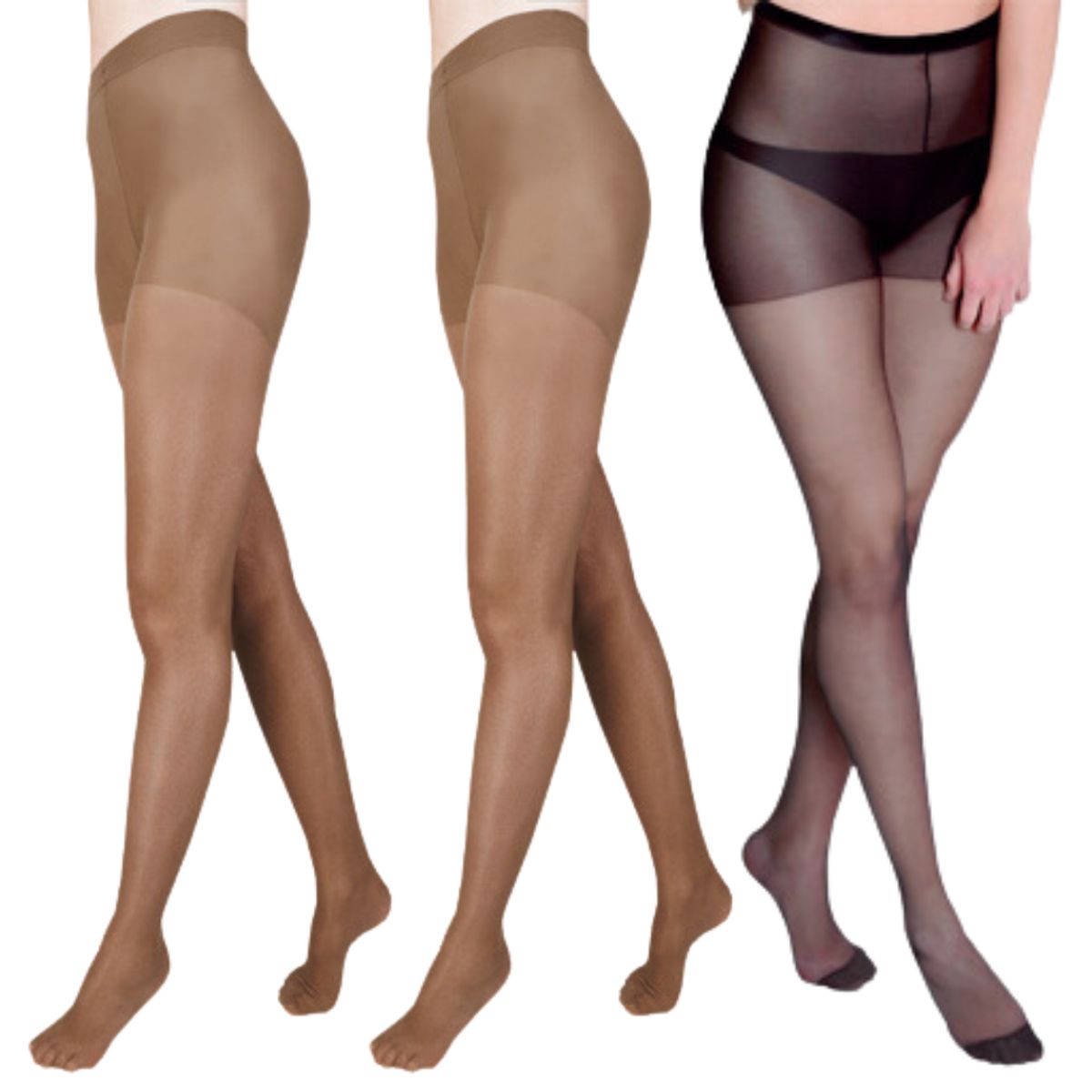 GENERICO - Panti, Pantimedias Semi Transparente - 3 Unidades