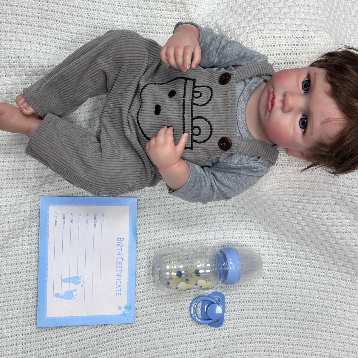 JK - Muñeca Bebe Realista Antonio 50 CM