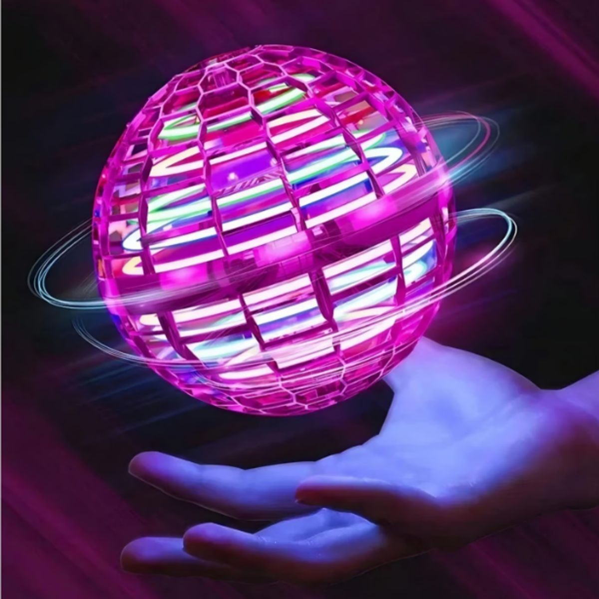 GENERICO - Esfera voladora flynova pro giratoria 360° luces led