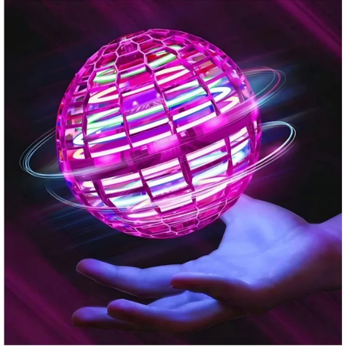 GENERICO - Esfera voladora flynova pro giratoria 360° luces led