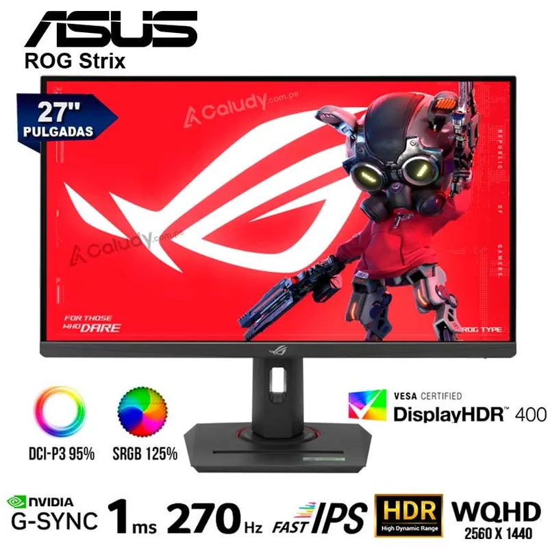 ASUS - Monitor ASUS ROG Strix XG27ACMG 27 Fast IPS WQHD OC 270Hz 1ms G-Sync