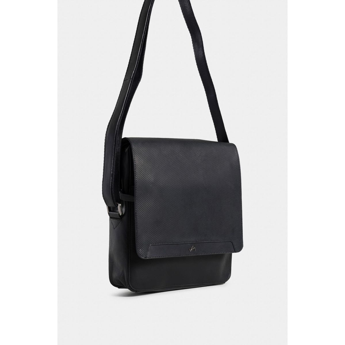 VELEZ - Vélez Manos Libres Creta 3 De Cuero Hombre Grabado Negro