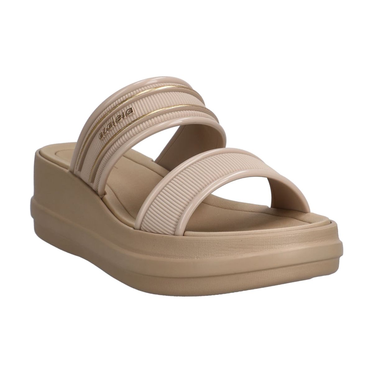 AZALEIA - Sandalias Azaleia Kate Duo Slide Plat Fem-683 Beige Claro