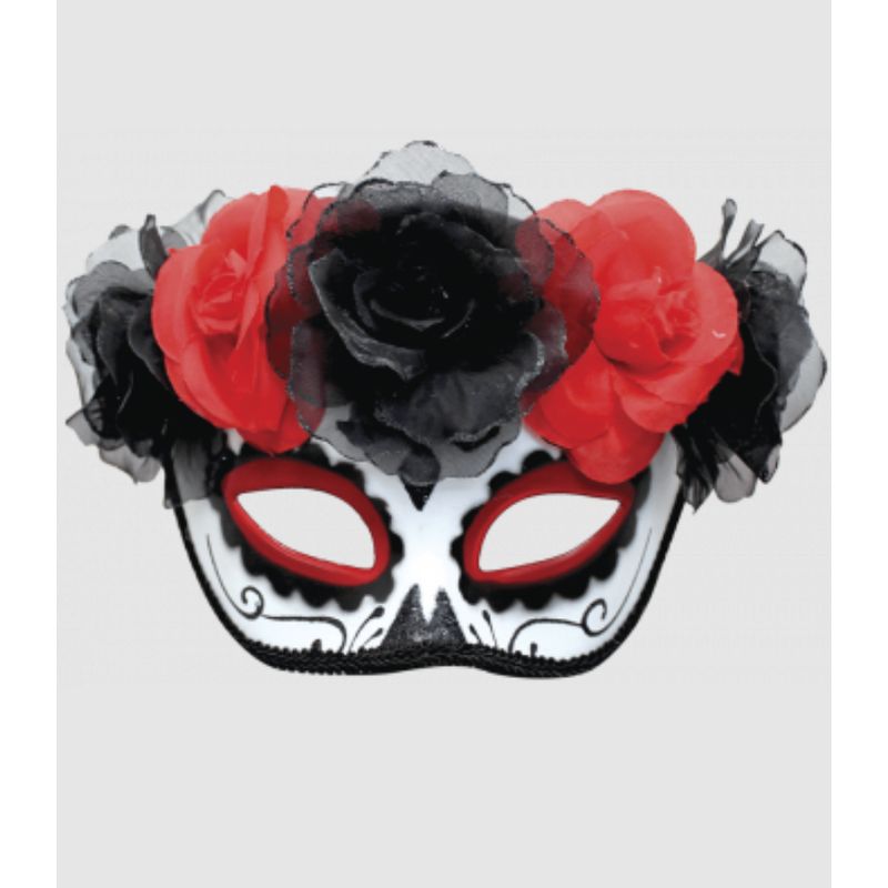 GENERICO - máscara de fantasma de flores de Halloween