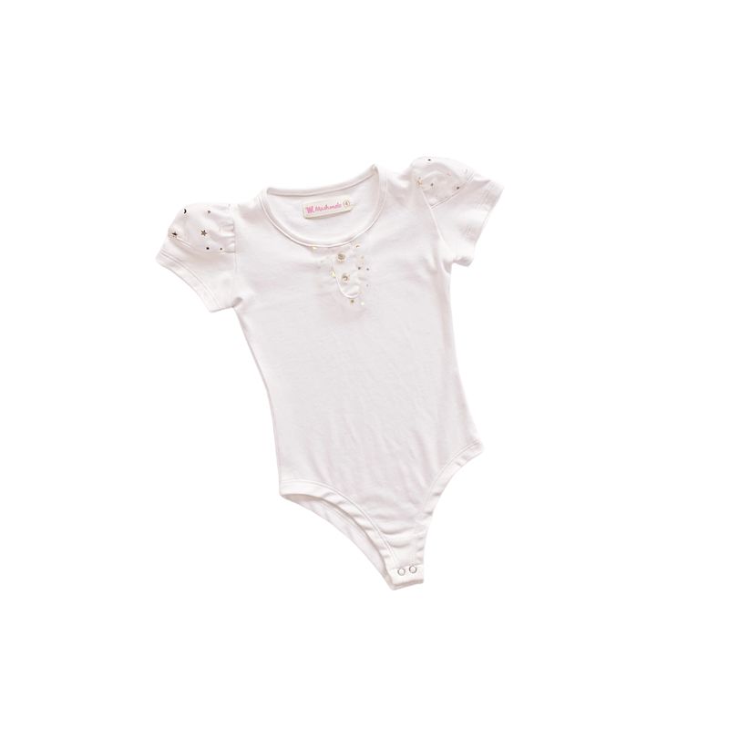 KIDS MASHMELO - Body para Niña con Mangas de Tul de Estrellas - Kids Mahmelo