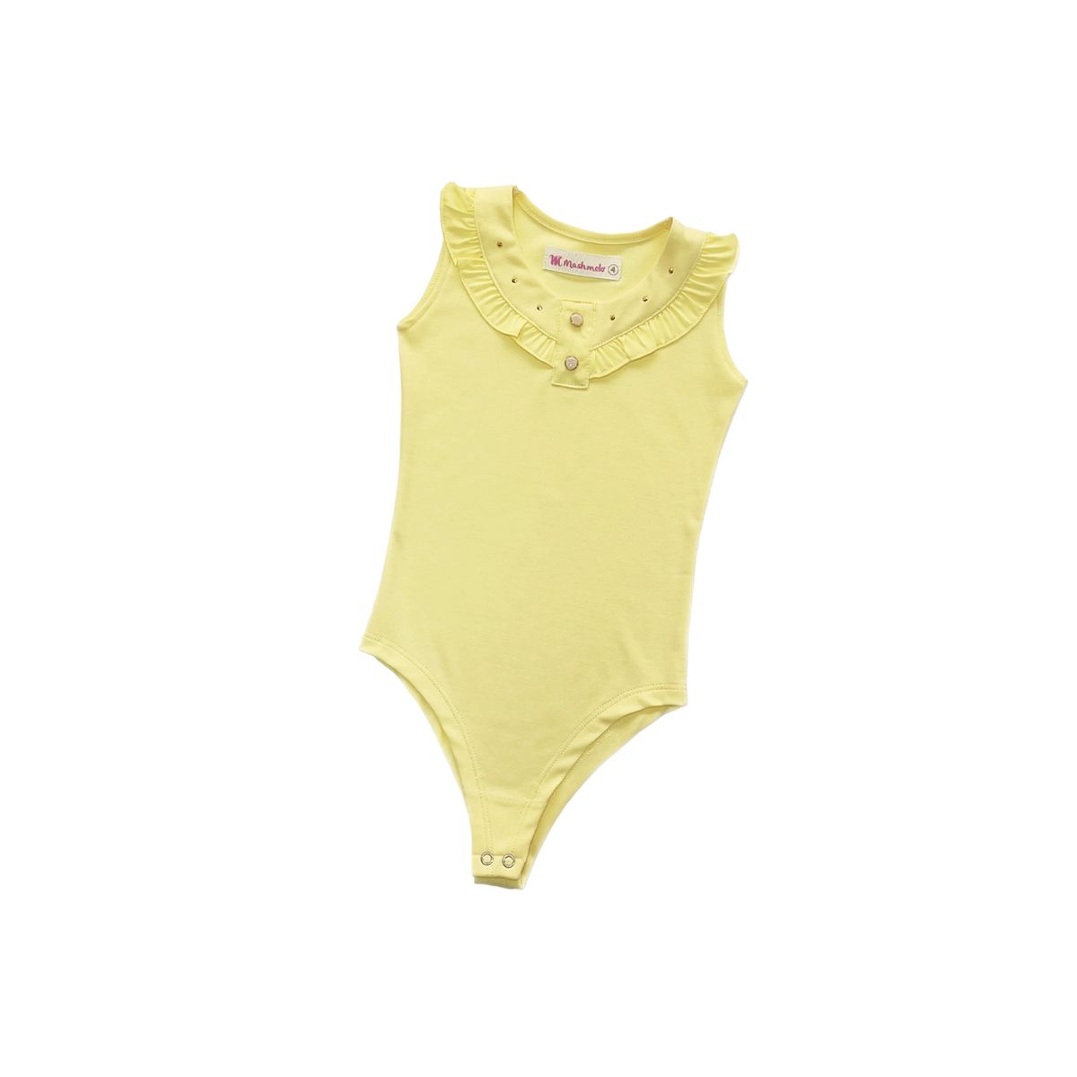 KIDS MASHMELO - Body para Niña de Algodón con Volante de Seda - Kids Mahmelo