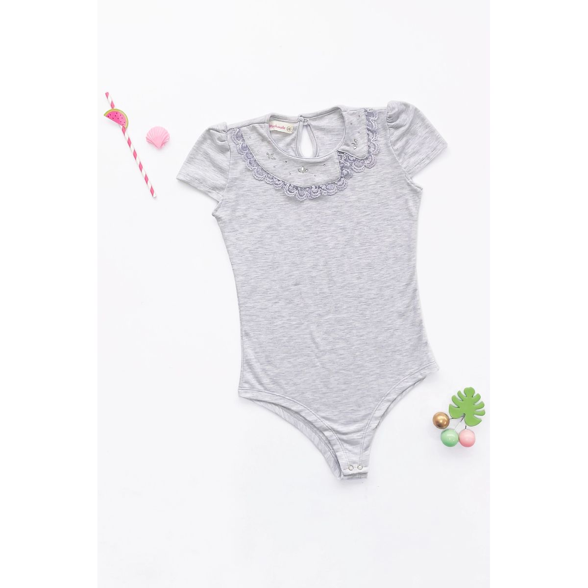 KIDS MASHMELO - Body para Niña con Cuello Bb y Volante - Kids Mahmelo