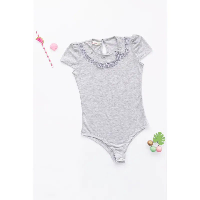 KIDS MASHMELO - Body para Niña con Cuello Bb y Volante - Kids Mahmelo