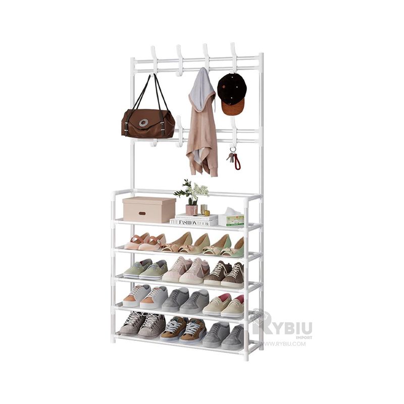 RYBIU IMPORT - Zapatera con Buen Almacenamiento en Blanco Y+Papel de Regalo