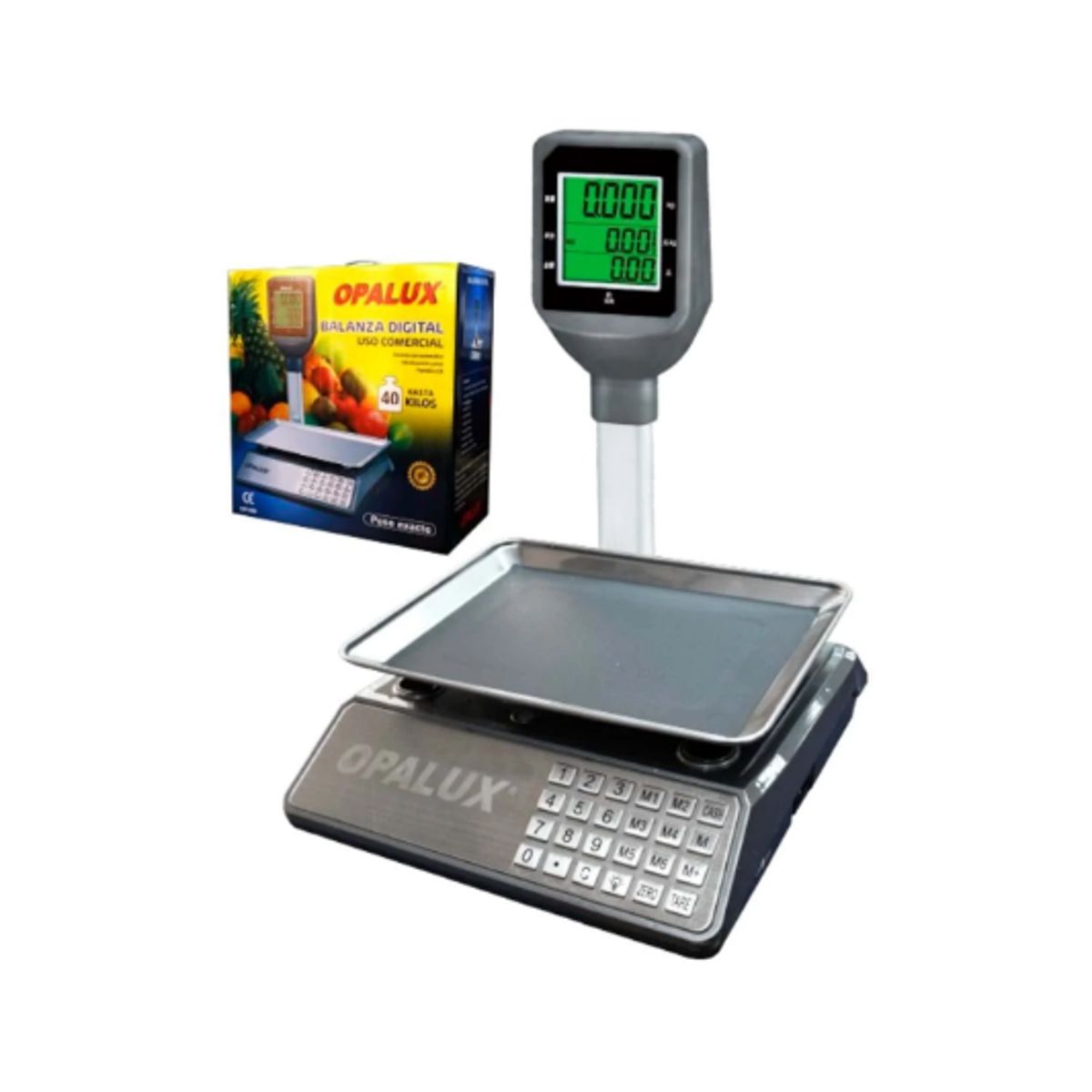 OPALUX - Balanza Digital Recargable 40Kg OP-989 OPALUX