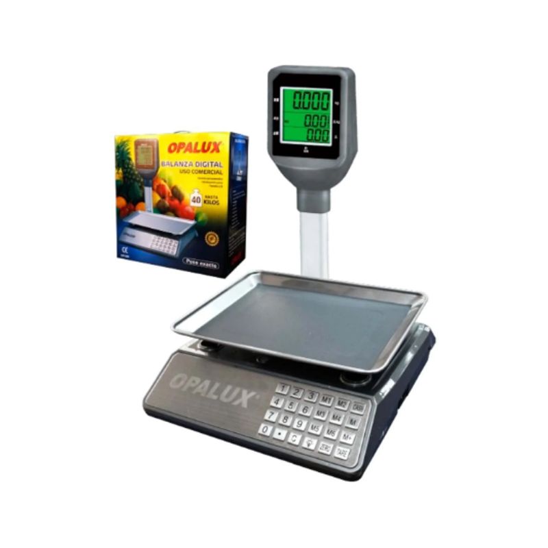 OPALUX - Balanza Digital Recargable 40Kg OP-989 OPALUX