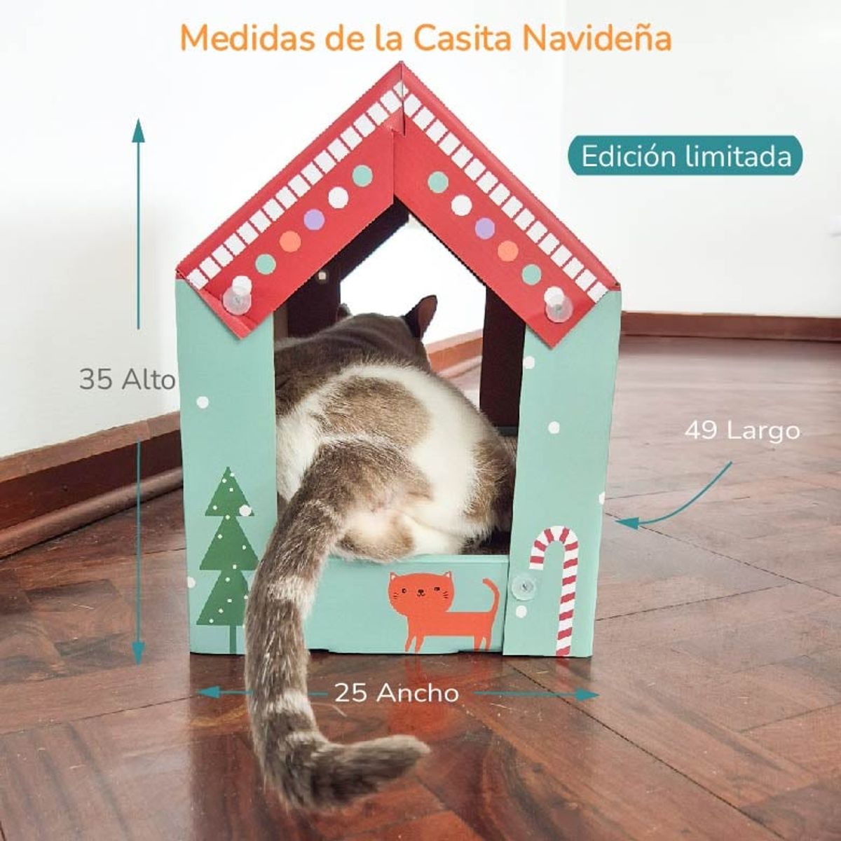 GENERICO - Rascador Casa de ronroneos Navideño