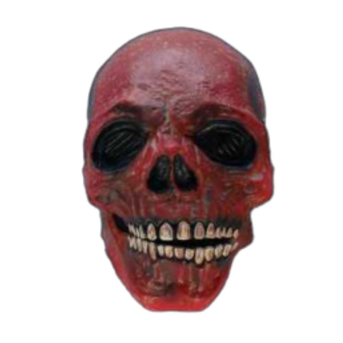 GENERICO - Máscara Látex Cráneo Rojo Con Quijada Articulable Cosplay