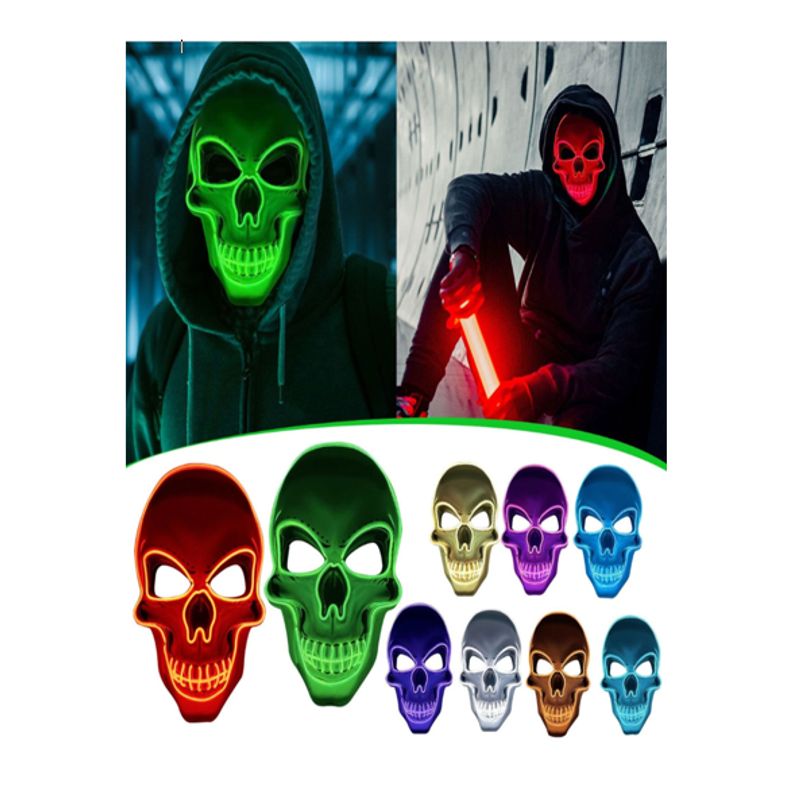GENERICO - MASCARA CALAVERA LED HALLOWEEN