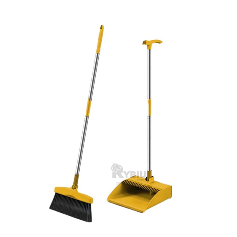 RYBIU IMPORT - Escoba Util Limpiatodo de Color Amarillo Y+Papel de Regalo