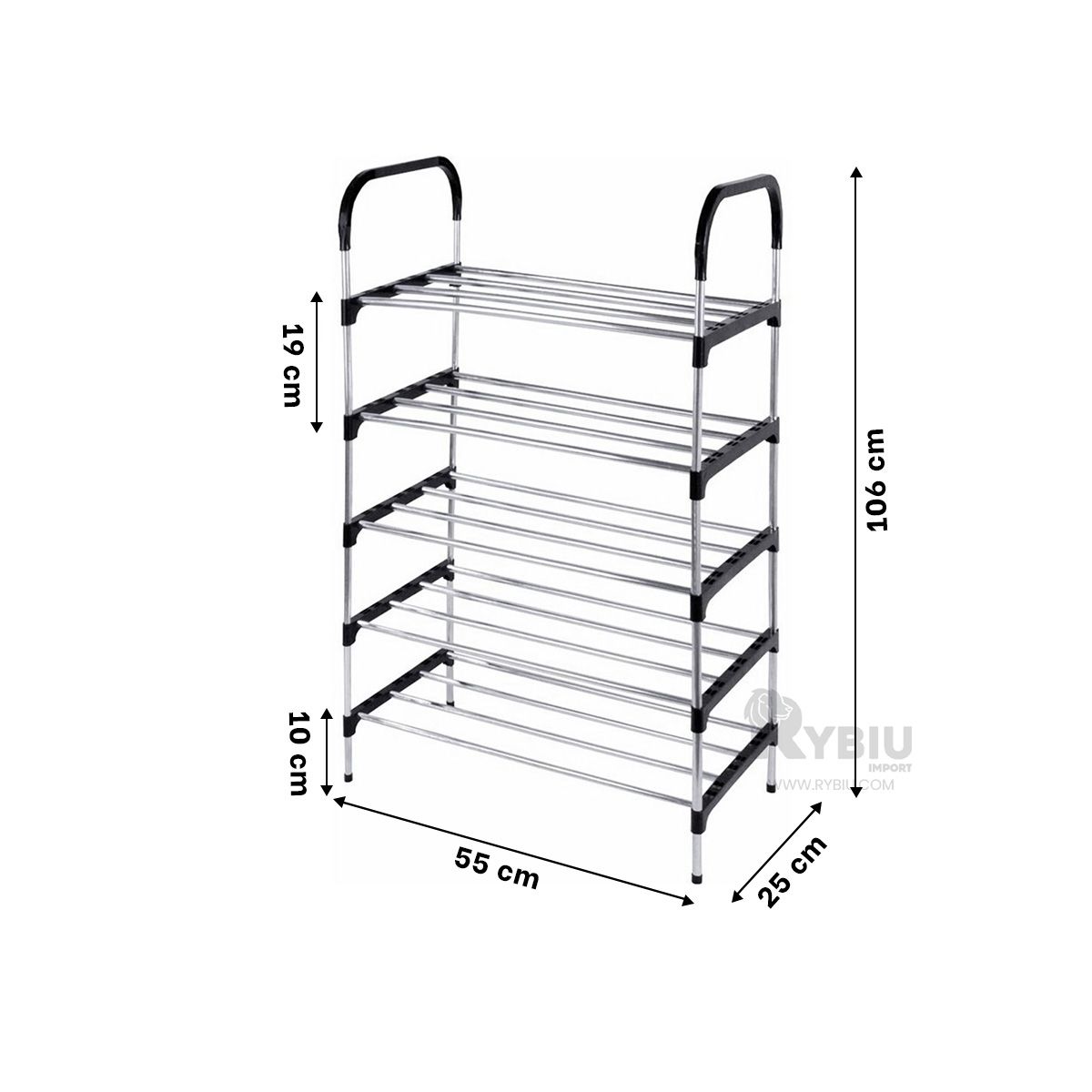 GENERICO - Estante Moderno y Portatil en Negro Y+Gift Stickers