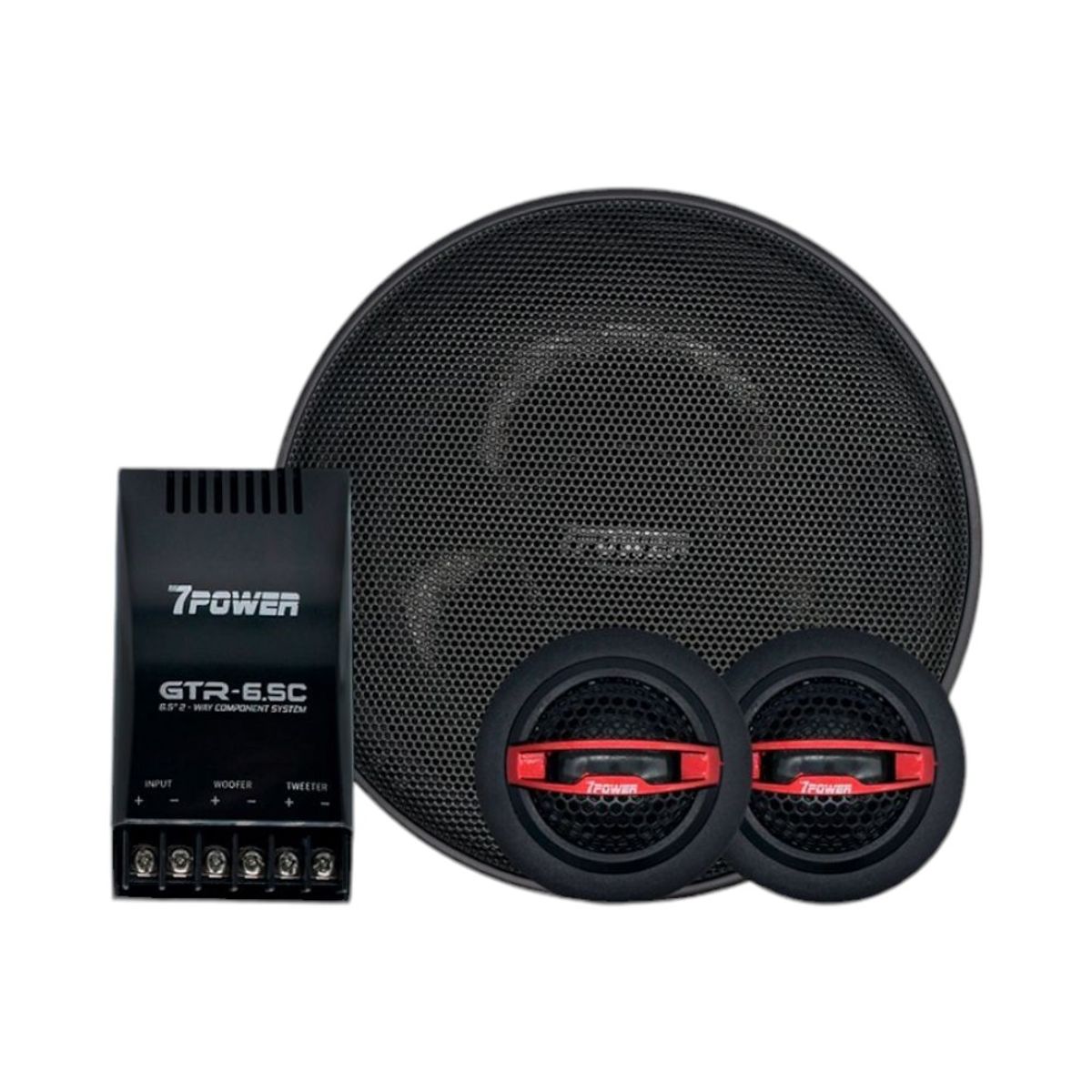 GENERICO - Parlantes Componentes 6,5" Pulgadas 7 Power 250 Watts