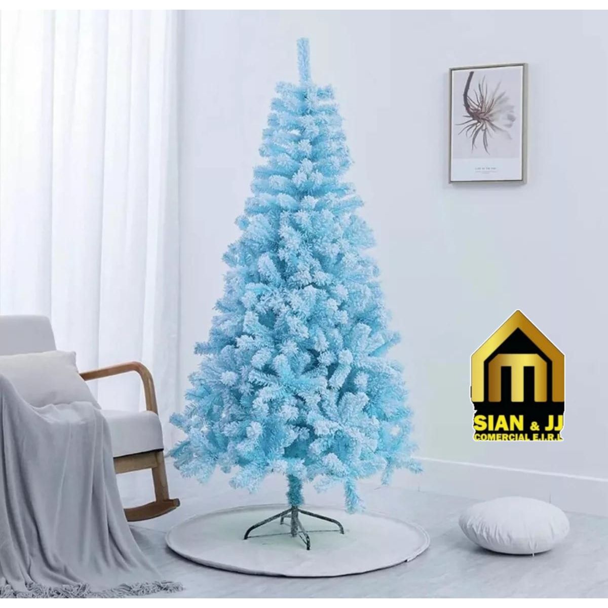 GENERICO - ARBOL NAVIDEÑO DE 180MTS NEVADO CELESTE