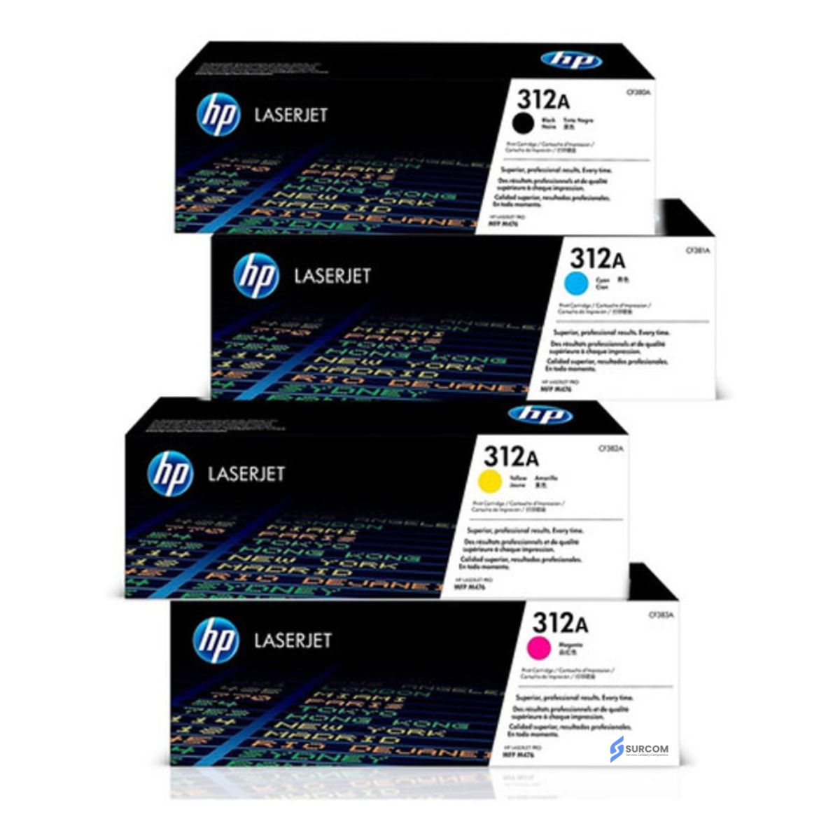 HP - Kit de Tóner HP 312A - Cyan Magenta Yellow Black Pack Completo