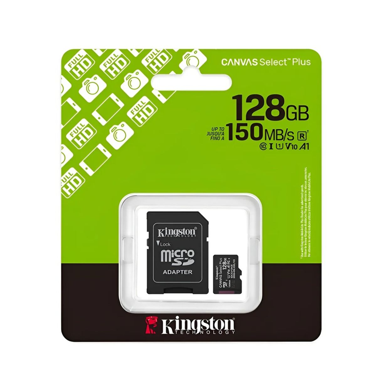 KINGSTON - Memoria Micro SD Kingston 128GB Plus 150MBS