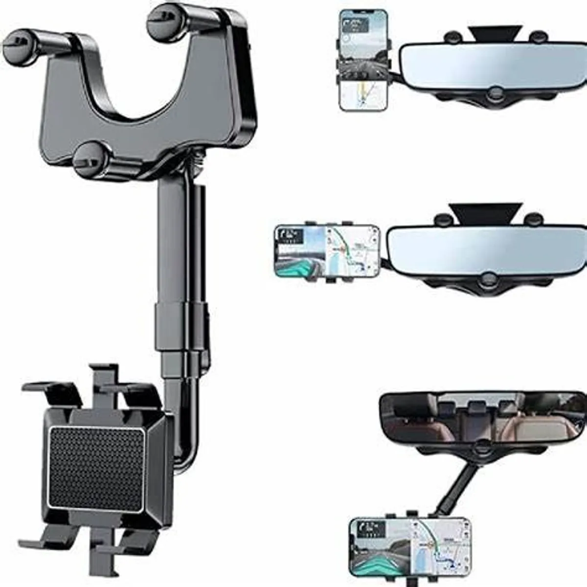 GENERICO - Porta celular de Autos para Espejo Retrovisor Holder 360°