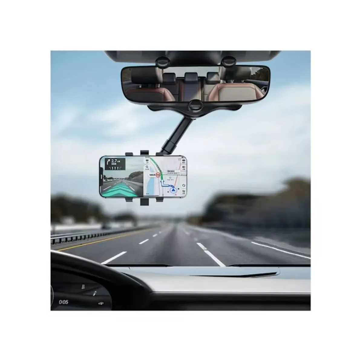 GENERICO - Porta celular de Autos para Espejo Retrovisor Holder 360°