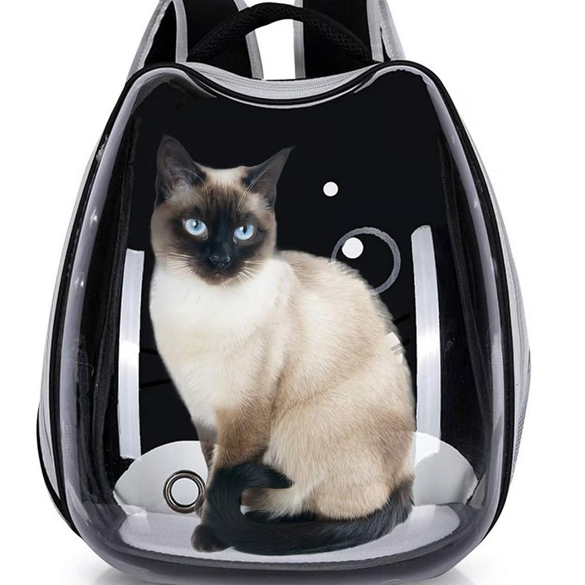 GENERICO - Mochilas para Mascotas para Perros y Gatos Color Negro